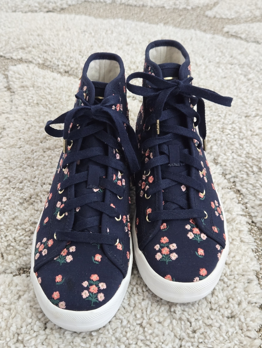 Keds X Paper Rifle Co Posy Embroidered Kickstart High Top Sneakers Size 7